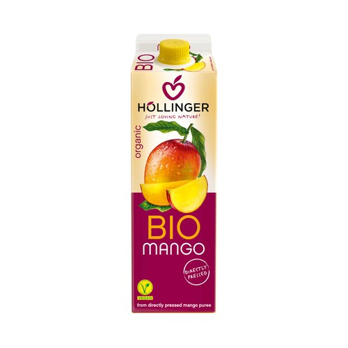 HOLLINGER Zumo de mango ecológico, directamente prensado brick 1 l.
