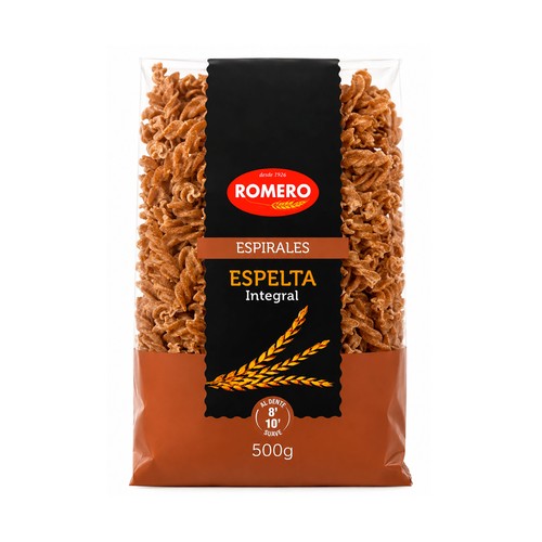 ROMERO Pasta Espiral integral (espelta) - 500g.