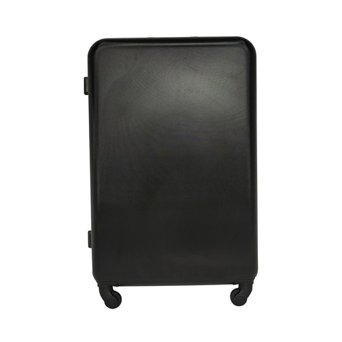 Maleta grande tipo trolley rígido 4 ruedas 75cm negro. PULGAR