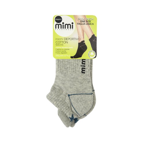 Calcetines tobilleros para mujer MIMI, color gris, talla única.