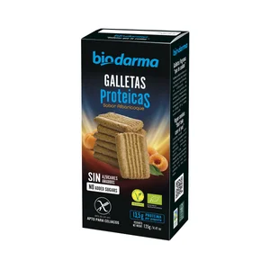 BIODARMA Galletas proteínas con sabor albaricoque sin gluten 125 g.