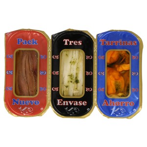 Imagen de ARTEIÑAKI Tripack de boquerones, anchoas y mejillones 114 g.
