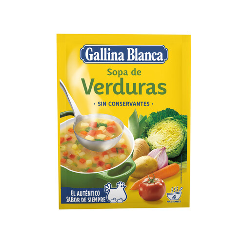 GALLINA BLANCA Sopa de verduras sobre de 1 l.
