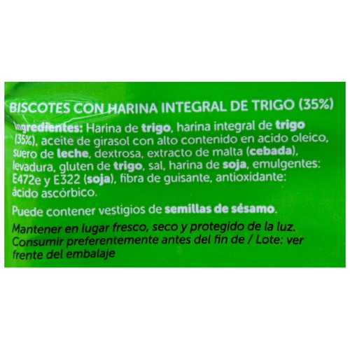 DIATOSTA Pan tostado integral 750 g.