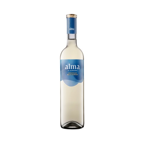 Vino blanco semidulce con denominación de origen Madrid ALMA botella de 75 cl.
