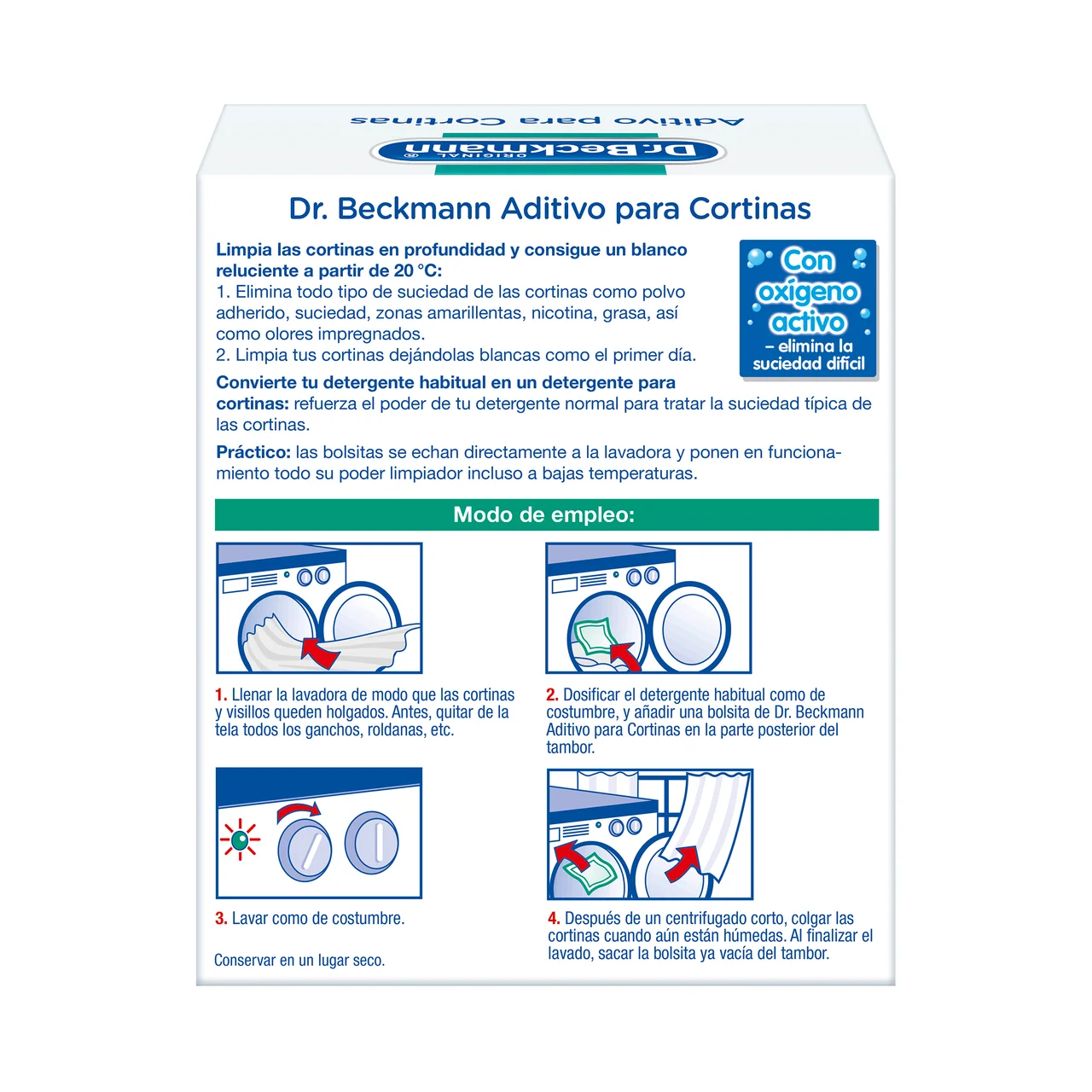 DR. BECKMANN Aditivo para cortinas 5 sobres