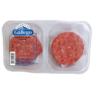 GALLEGO Bandeja con burger meat de vacuno, elaboradas sin gluten 6 x 85 g.