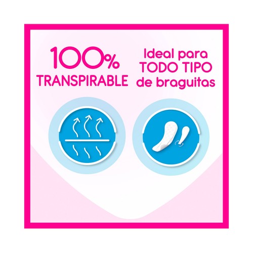 CAREFREE Cotton feel flexiform Protegeslips (salvaslips) normal, transpirables, sin fragancia 56 uds.