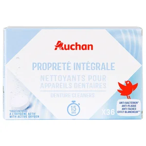 PRODUCTO ALCAMPO Limpiador de prótesis dentales 4 en 1 con oxigeno activo 36 uds.