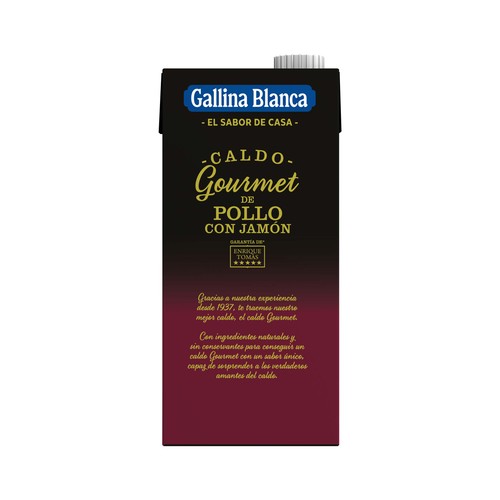 GALLINA BLANCA Gourmet Caldo de pollo con jamón brick 1 l.
