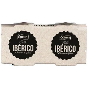 COREN Paté de hígado de cerdo ibérico lata de 78 g. pack de 2 uds.