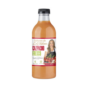 SABORES DE LA ESTEBAN Gazpacho fresco sin aditivos, elaborado con ingredientes de origen 100% natural SABORES DE LA ESTEBAN 1 l.