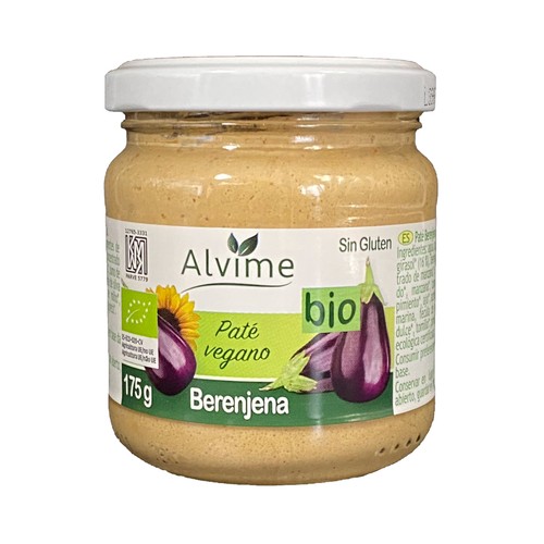 ALVIME Pate vegetal BIO de berenjena asada 175 g.