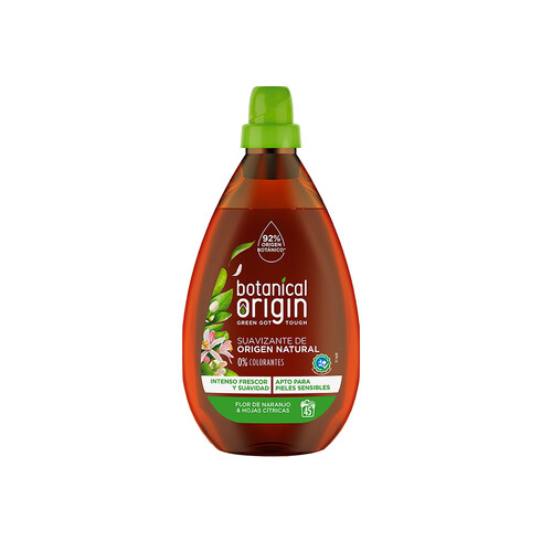 Suavizante de Flor de naranjo & hojas cítricas, origen natural BOTANICAL ORIGIN 45 lav. 0,9 l.