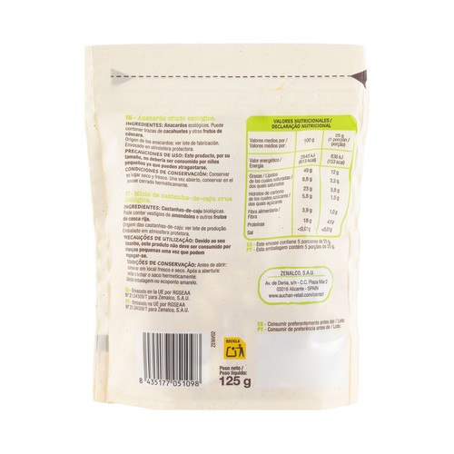 PRODUCTO ALCAMPO Bio Anacardos crudos ecológicos 125 g
