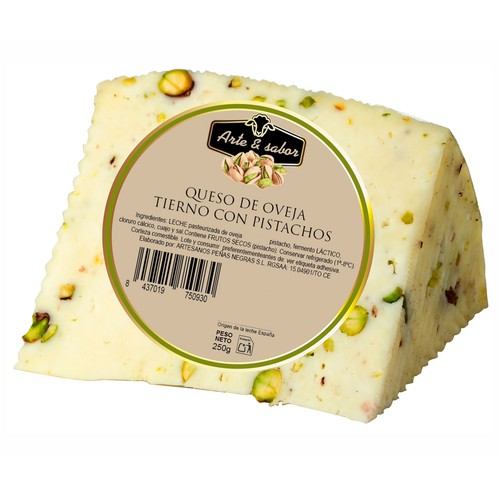 ARTE Y SABOR Queso de oveja y pistachos 250 gr