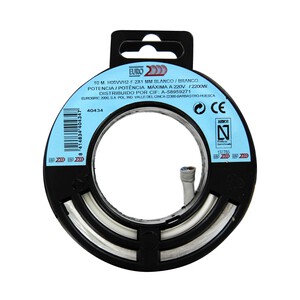 Imagen de Rollo de 10 metros de cable plano, de color blanco y sección de 2x1mm. EUROBRIC 2000 H05VV2-F.