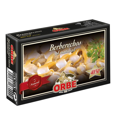 ORBE Berberecho al natural 40.50 piezas lata de 63 g.