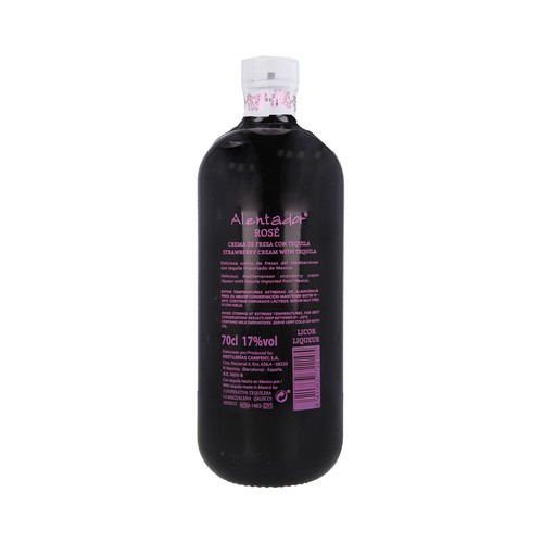 ALENTADOR Crema de fresas mediterraneas con tequila Mexicano ALENTADOR Rosé botella de 70 cl.