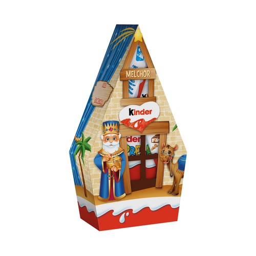 KINDER Calendario de Adviento casita, chocolate con leche 76 g.