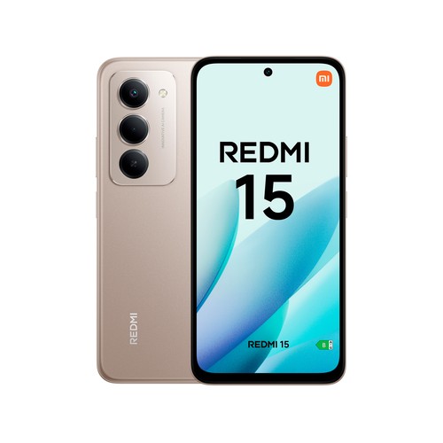 Smartphone XIAOMI Redmi 15 Titan Gray, 4G, 256GB + 8GB RAM, pantalla 17,52cm (6,90")...