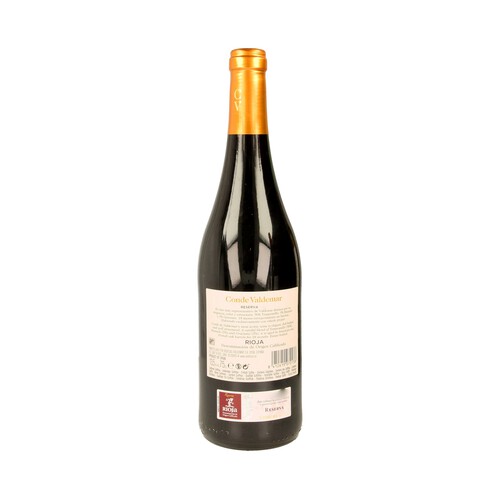 CONDE VALDEMAR  Vino tinto reserva con D.O. Rioja CONDE DE VALDEMAR botella de 75 cl.