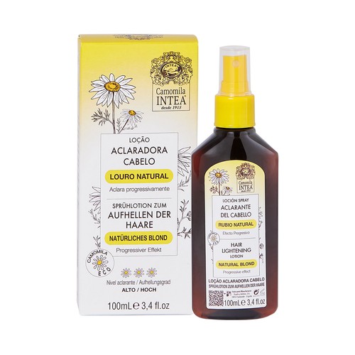CAMOMILA INTEA Loción aclarante efecto progresivo del cabello castaño claro y rubio oscuro 100 ml.