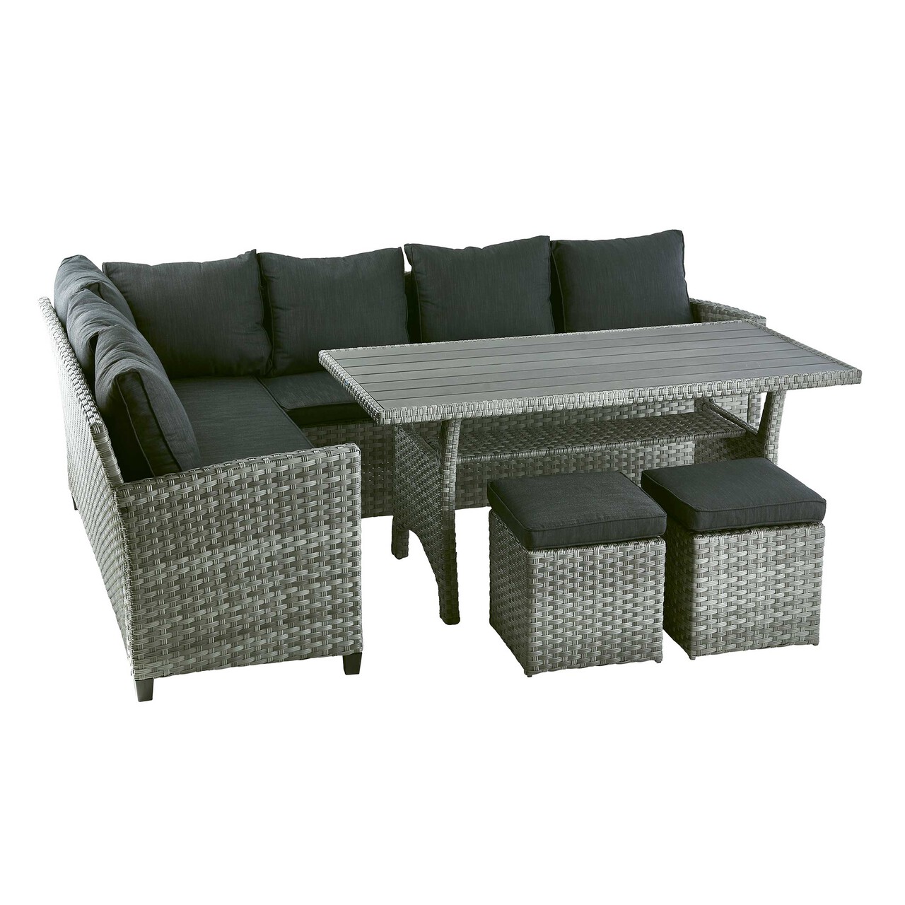 Conjunto jardín 5 piezas GARDENSTAR ALCAMPO MONTREAL con 1 sofá