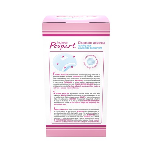 INDASEC Pospart Discos de lactancia suaves y transpirables 30 uds.