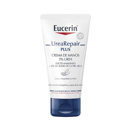 Crema de manos con un 5% de urea, para manos muy secas y ásperas EUCERIN Urea repair plus 75 ml.