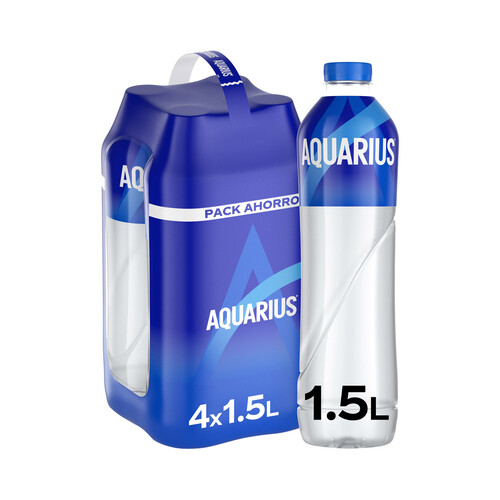 AQUARIUS Bebida isotónica con sabor a limón pack de 4 uds.x 1,5 l.