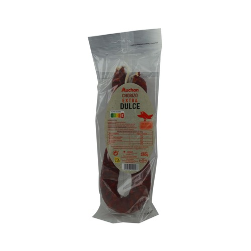 AUCHAN Sarta de chorizo dulce de categoria extra 280 g. Producto Alcampo