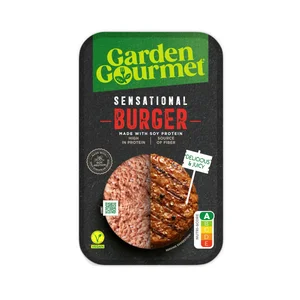 GARDEN GOURMET Sensational Preparado vegetal tipo hamburguesa a base de proteínas de soja 2 x 113 g.