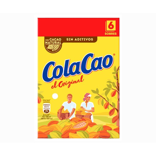 COLACAO Cacao en polvo soluble 6 sobres 96 g.