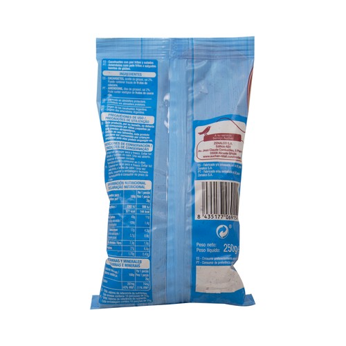 PRODUCTO ALCAMPO Cacahuetes con piel frito y salado 250 g.