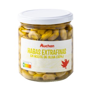 Imagen de PRODUCTO ALCAMPO Habas extrafinas en aceite de oliva /33 %) frasco de 220 g.
