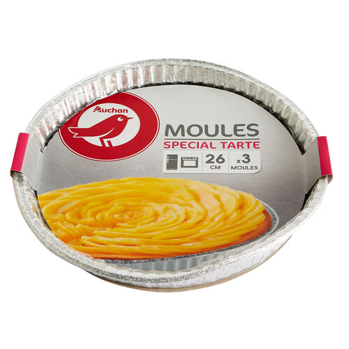 Bandejas de aluminio especial tartas 26 cm PRODUCTO ALCAMPO 3 uds.