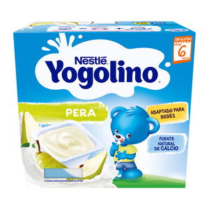 Imagen de YOGOLINO Postre lácteo de pera, adaptado para bebés a partir de 6 meses YOGOLINO de Neslté 4 x 100 g.