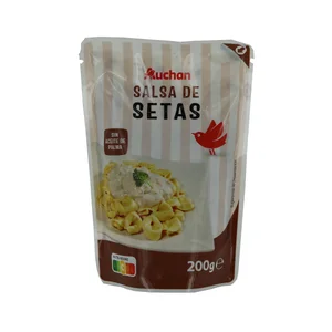 AUCHAN Salsa fresca de setas, lista para añadir a la pasta, calentar y comer 180 g. Producto Alcampo