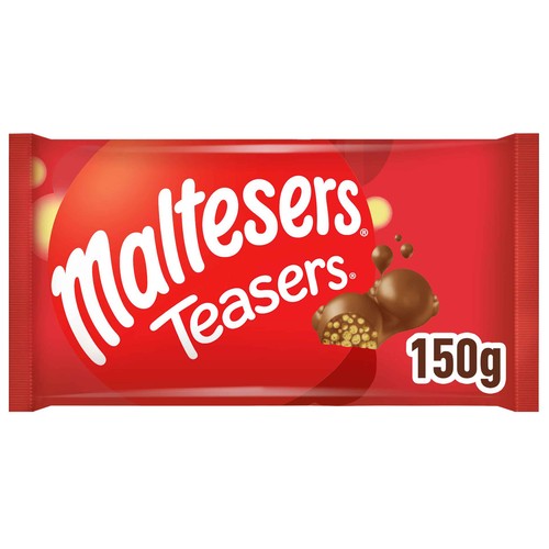 MALTESERS Teasers Tableta de chocolate relleno de frutos secos 150 g.