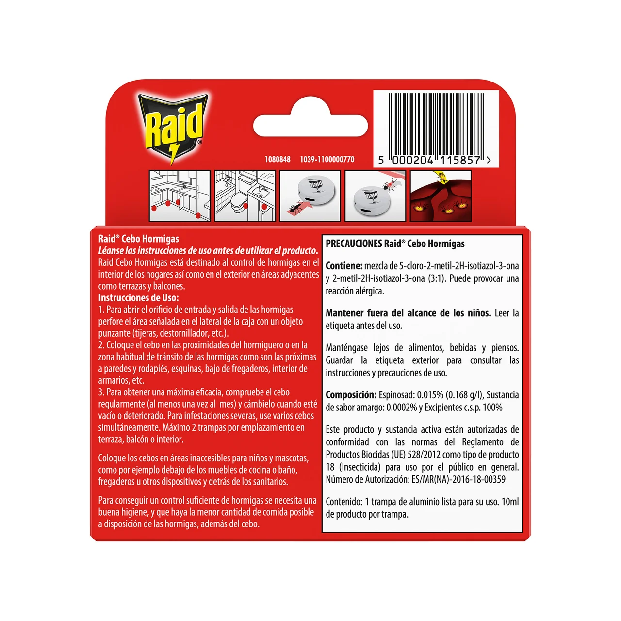 Cebo de hormigas 1und