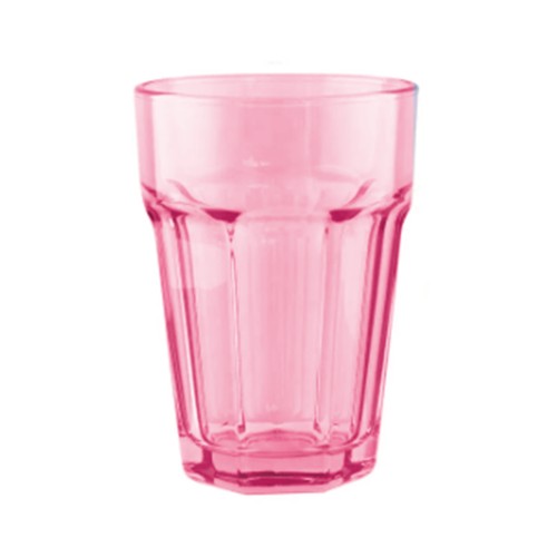 Vaso vidrio americano 40 cl color rosa. ACTUEL