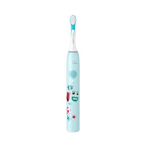 Cepillo de dientes eléctrico PHILIPS infantil HX6500/03, 2 velocidades, temporizador, con base de carga