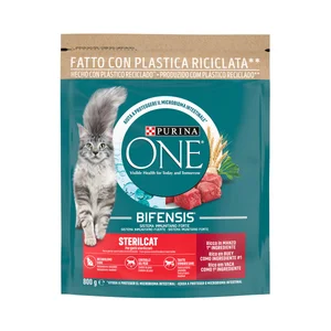 PURINA ONE Pienso para gatos esterilizado a base de buey  800 g.