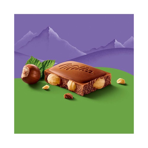 MILKA Chocolate de leche con avellanas 125 g.
