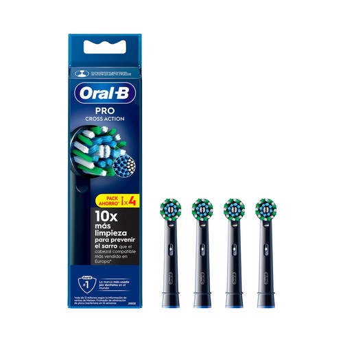 ORAL-B Pro cross action Cabezales de recambio, para cepillo de dientes eléctrico 4 uds.