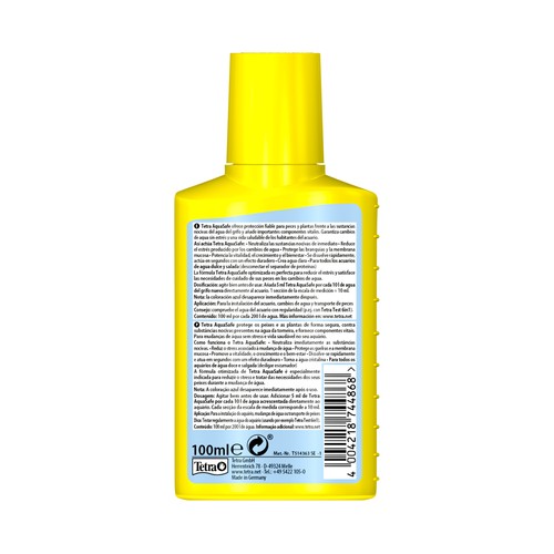 AQUASAFE Purificador de agua para acuario de peces tropicales AQUASAFE 100 ml.