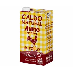 ANETO Caldo natural de pollo con jamón ANETO 1l.