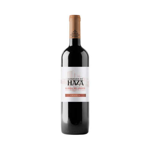 Vino tinto crianza con denominación de origen Ribera del Duero CONDADO DE HAZA botella de 75 cl.