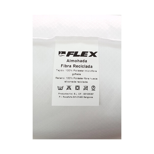 Almohada de fibra 90cm, firmeza media, FLEX.